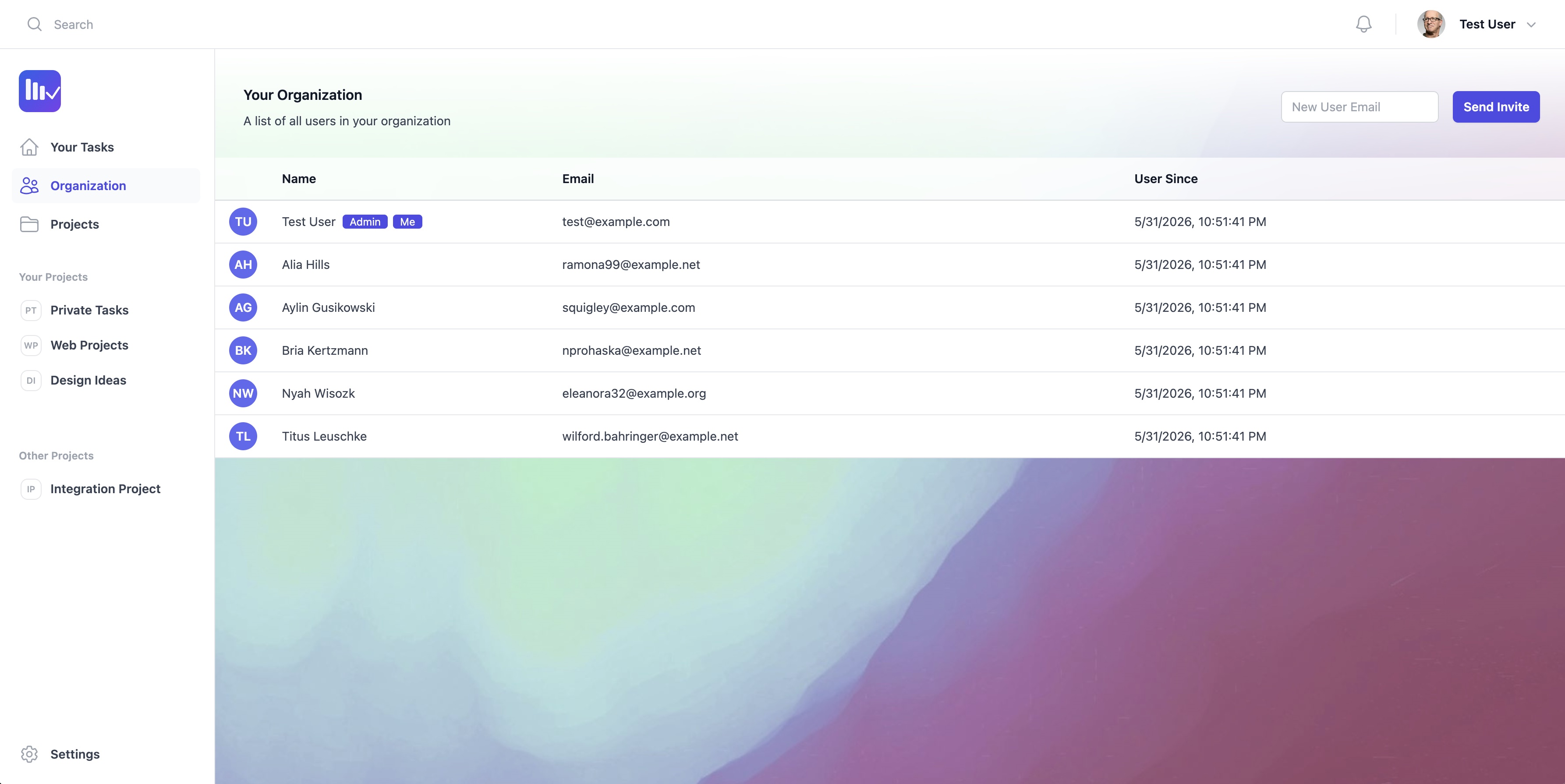 Organization and Invites